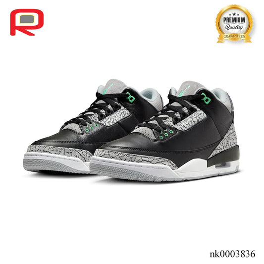AJ 3 Green Glow Shoes Sneakers - nk0003836 image 2