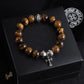 CH Brown Beaded Cross Bracelet - CH0064 image 1