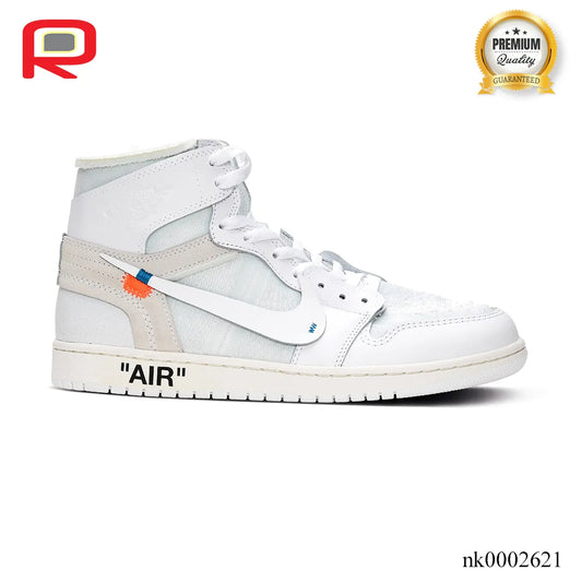 OW x AJ 1 High White Shoes Sneakers – nk0002621 image 0