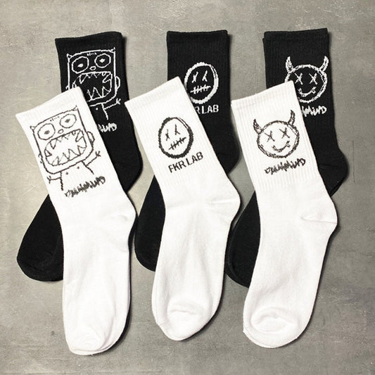 Men Socks Cotton Cartoon Pattern image 0