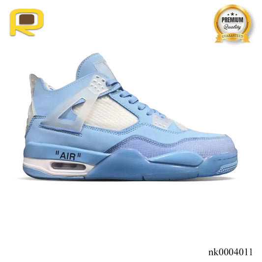 AJ 4 Retro x OW Ice Blue Shoes Sneakers - nk0004011 image 0