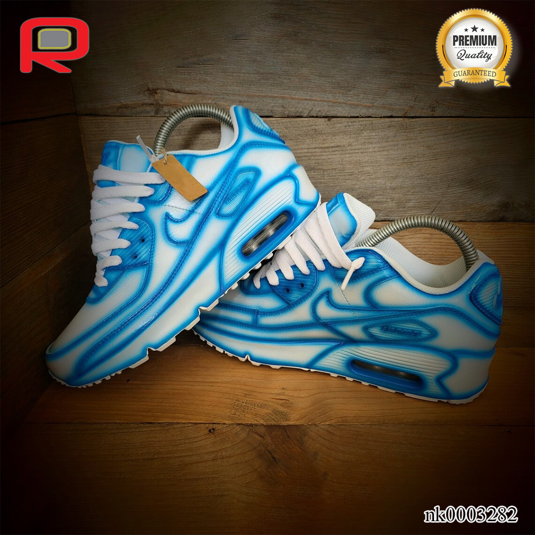 AM 90 Blue Cartoon Custom Shoes Sneakers - nk0003282 image 1