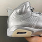 PSG x AJ 6 Metallic Silver Shoes Sneakers - nk0004782 image 16