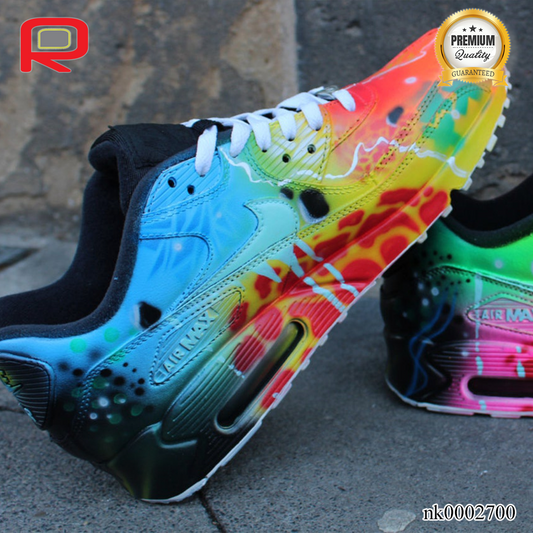 AM 90 Blue Galaxy Style Painted Custom Shoes Sneakers - nk0002700 image 2