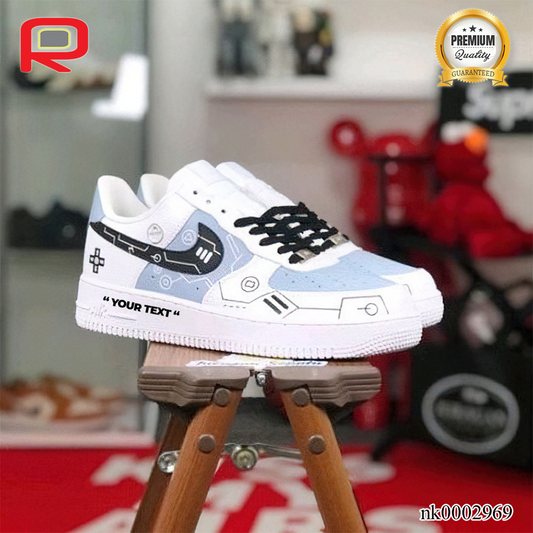 AF 1 PS5 Buttons White Blue Custom Shoes Sneakers - nk0002969 image 2