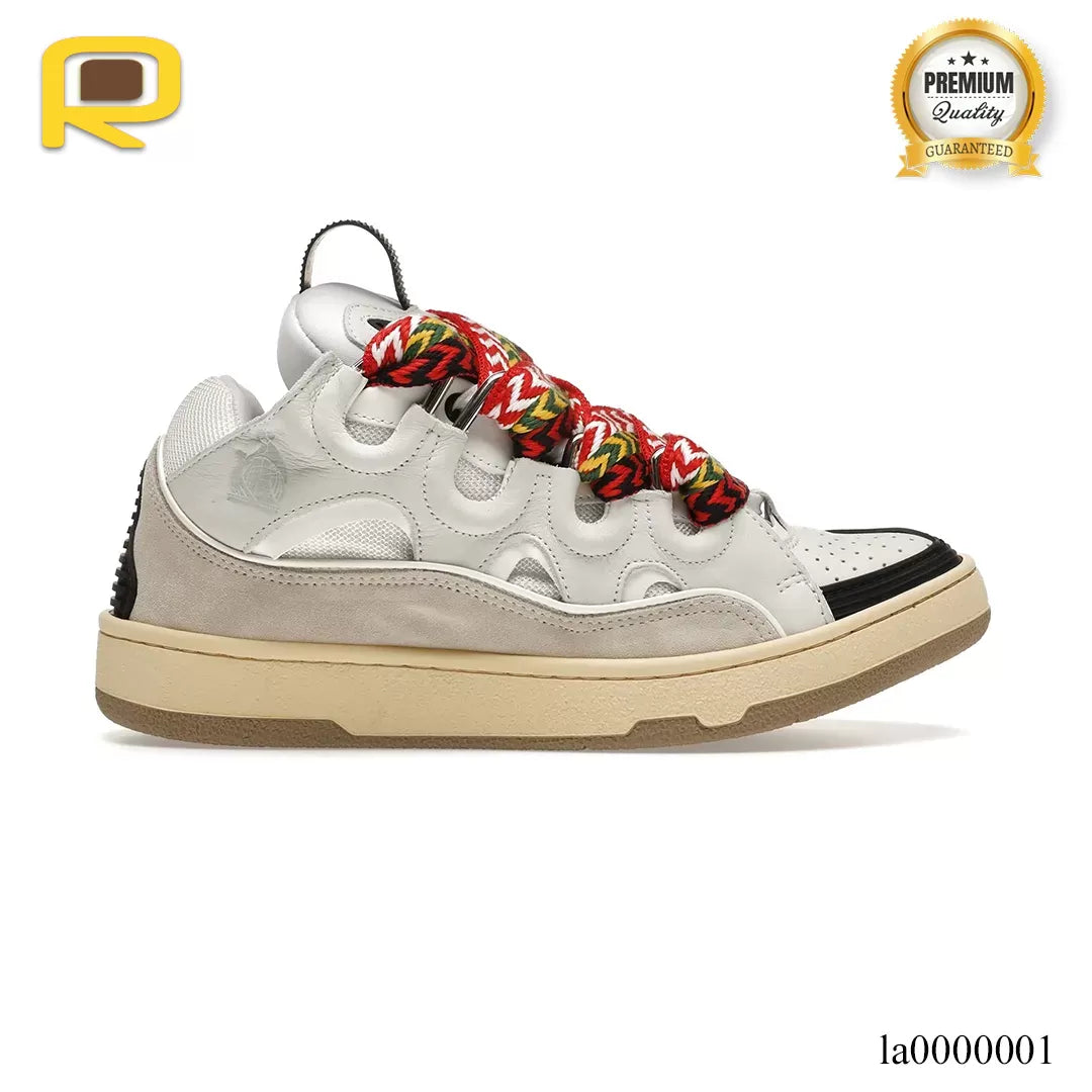 Lanvin Leather Curb White Ivory Shoes Sneakers - la0000001 image 0