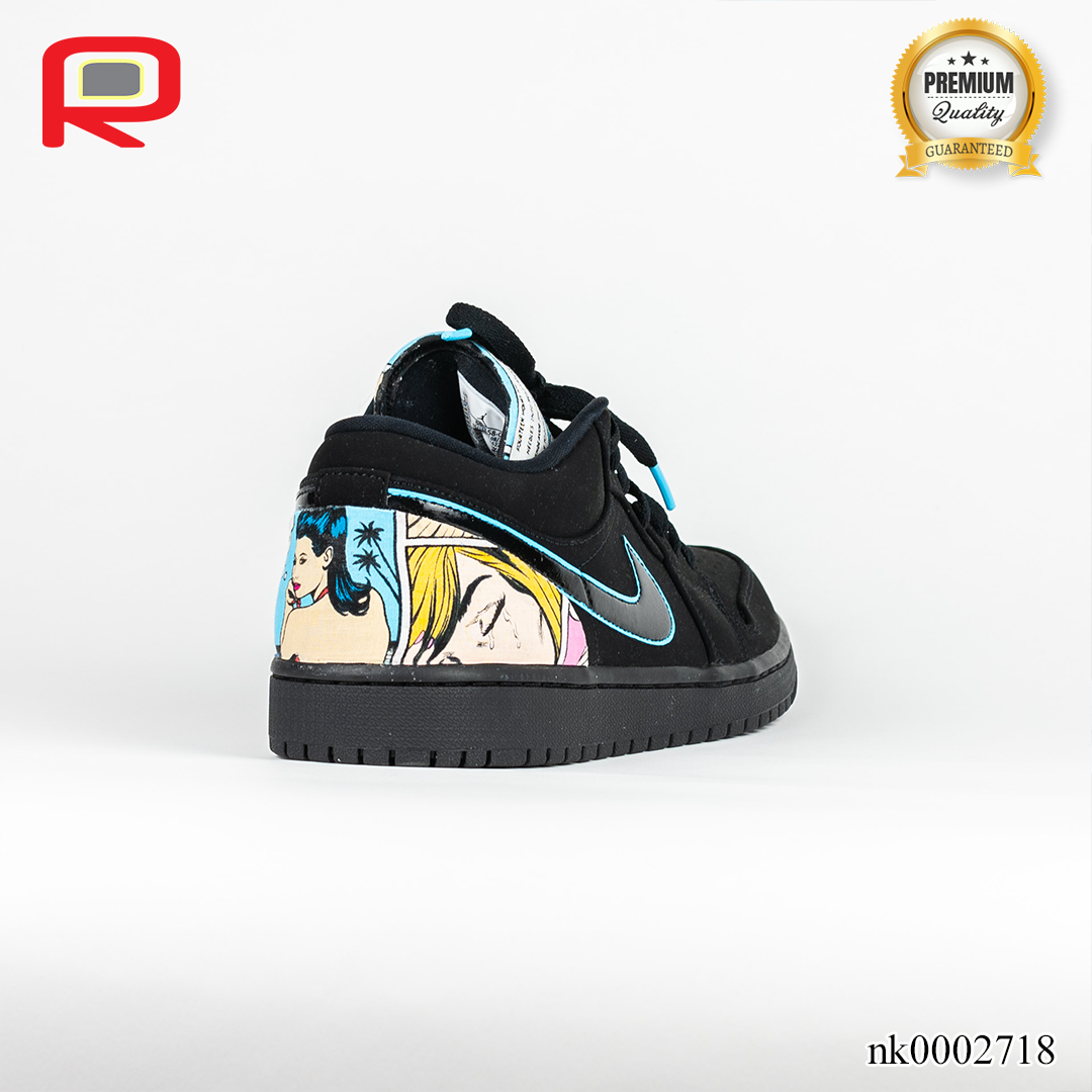 AJ 1 Black Miami v1 Nights Edition Custom Shoes Sneakers - nk0002718 image 2