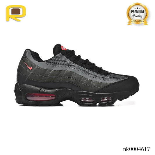 AM 95 Black Bright Crimson Shoes Sneakers - nk0004617 image 0
