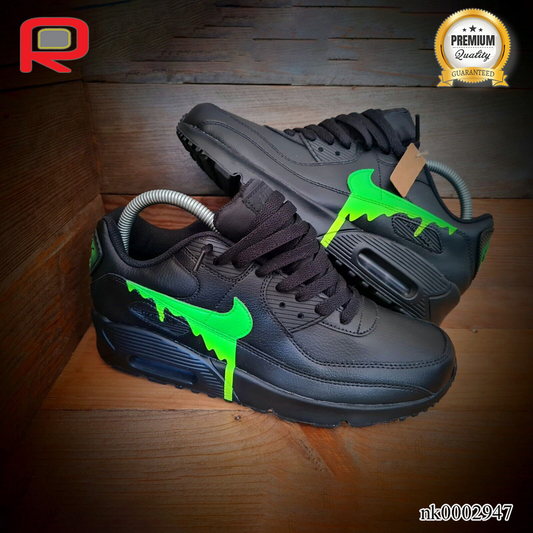 AM 90 Neon Green-Yellow Drip Custom Shoes Sneakers - nk0002947 image 0