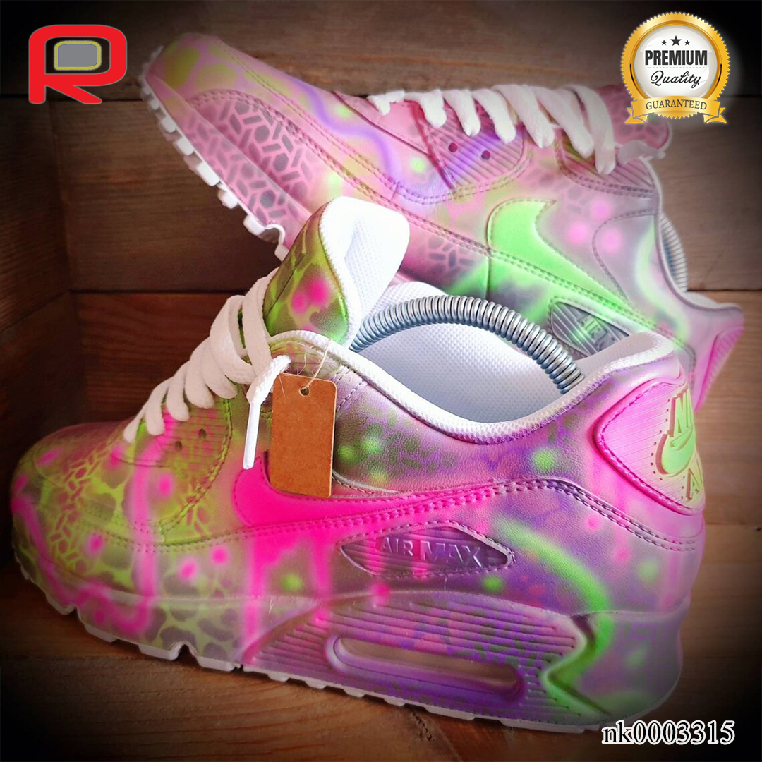 AM 90 Pink-Purple Graffiti Custom Shoes Sneakers - nk0003315 image 3