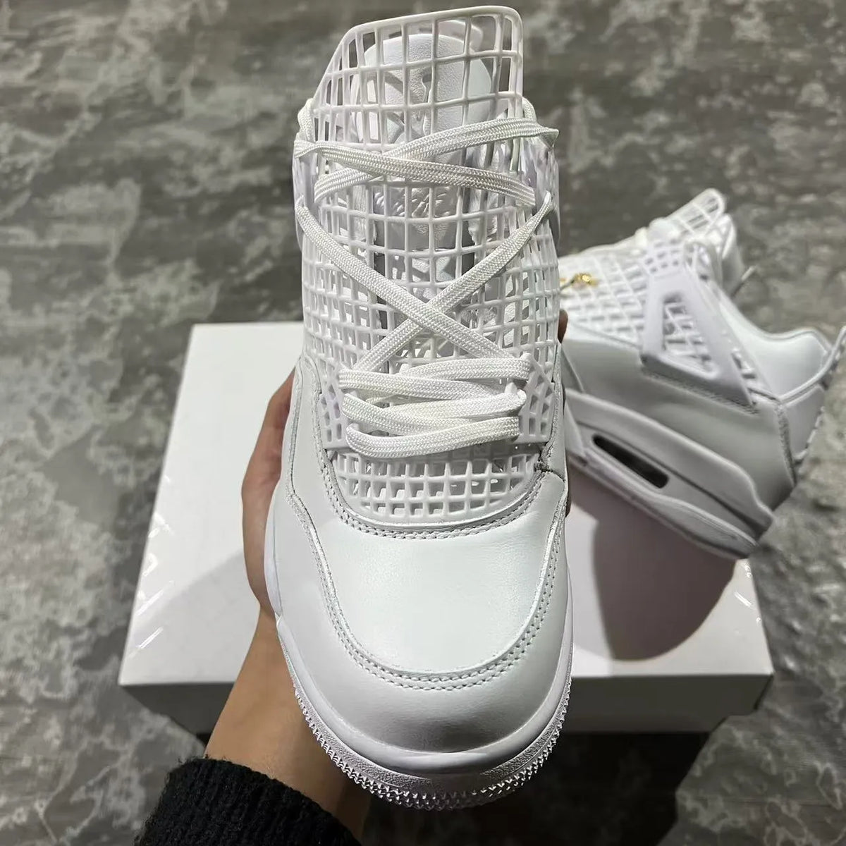 AJ 4 NET White Shoes Sneakers - nk0003908 image 9