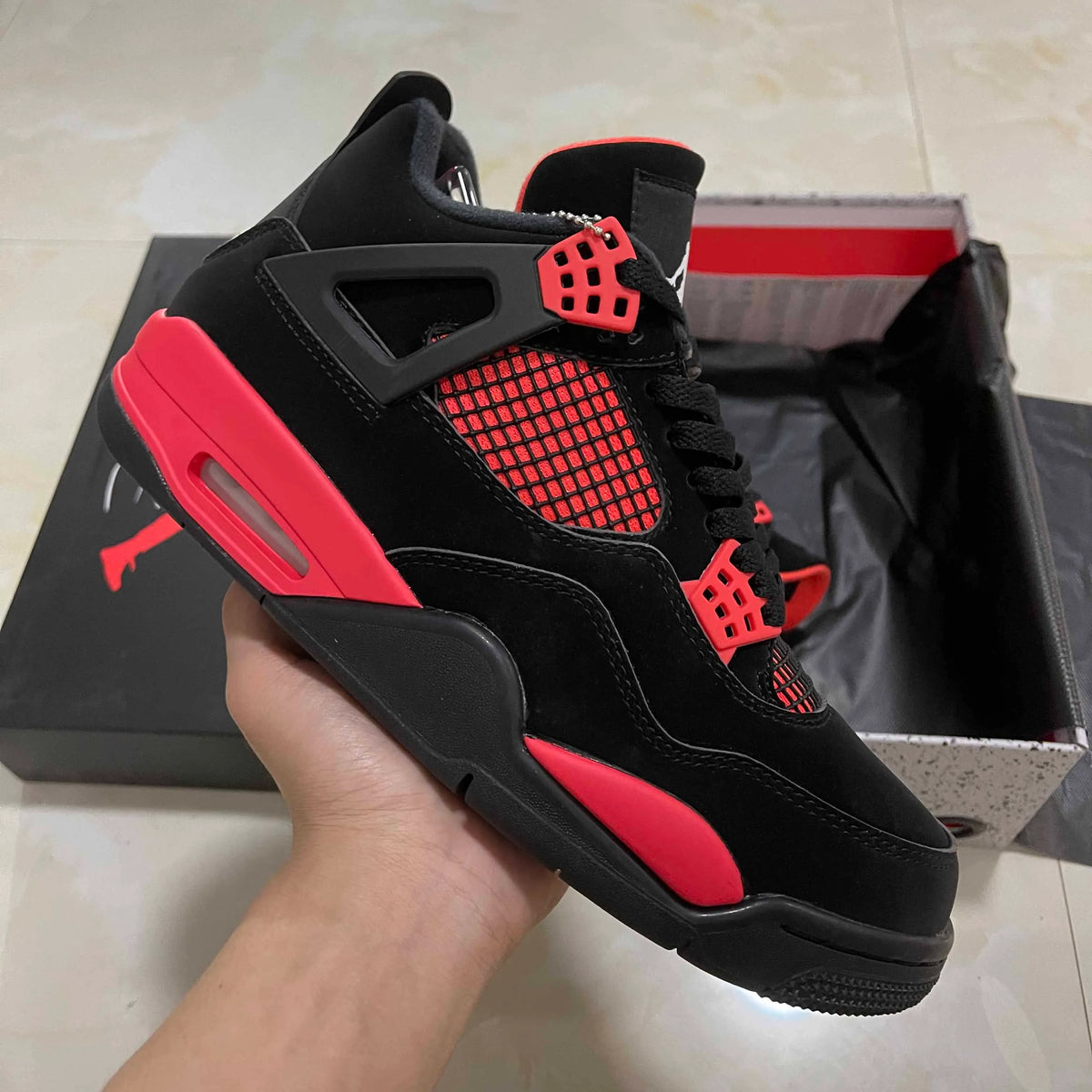 AJ 4 Retro Red Thunder Shoes Sneakers - nk0001682 image 4