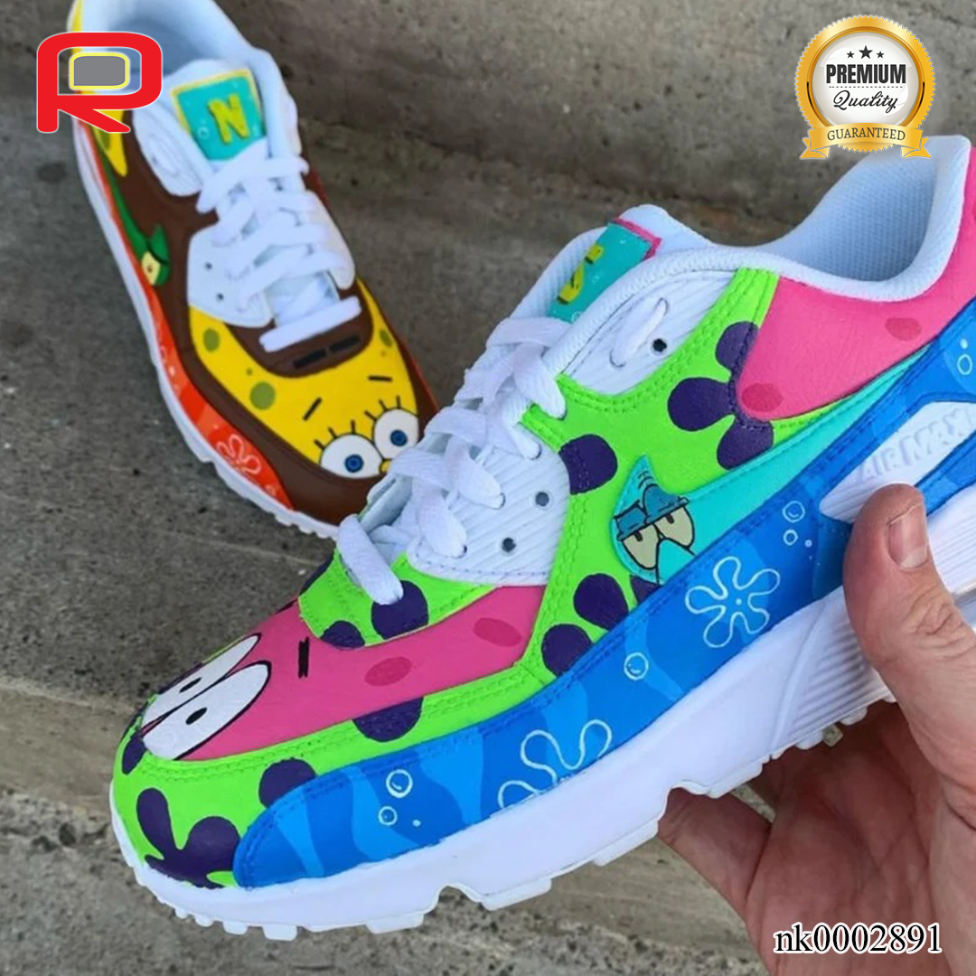 AM 90 Sponges Custom Shoes Sneakers - nk0002891 image 2