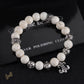 CH Beaded Cross Flower Bracelet - CH0071 - White image
