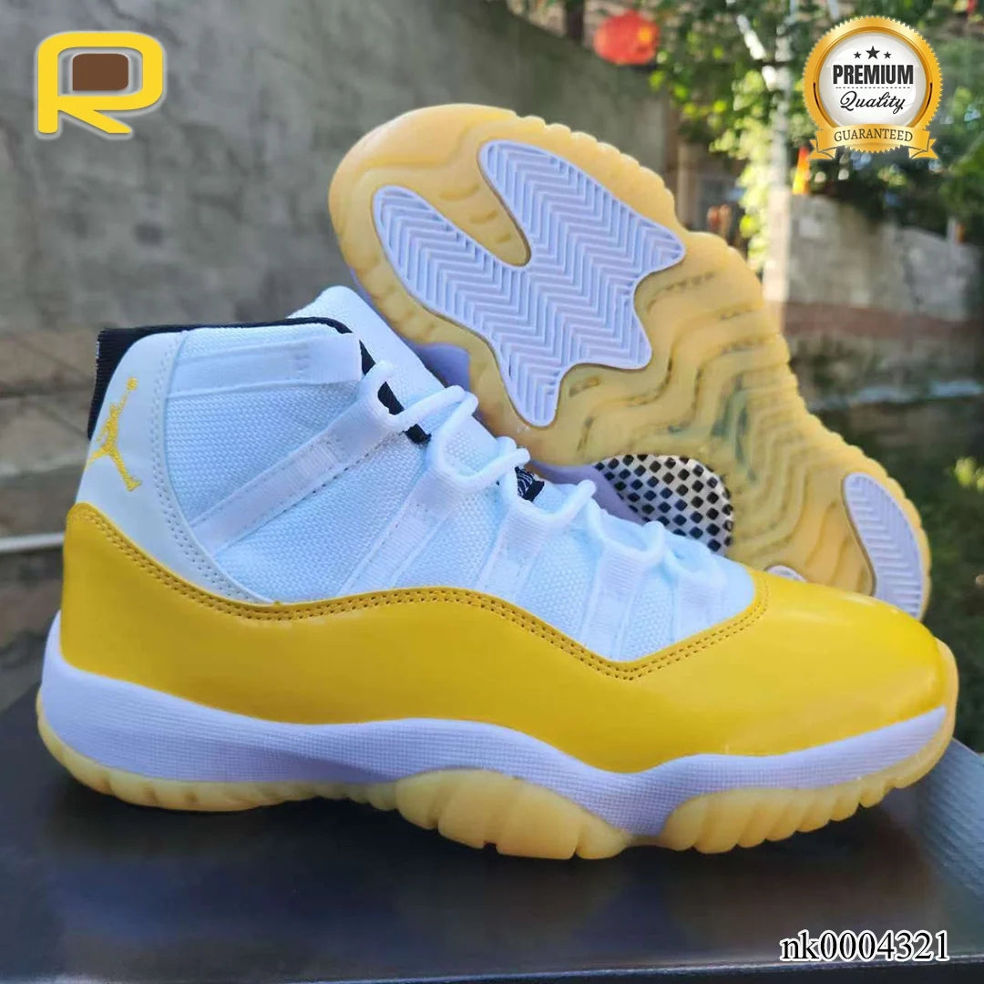 AJ 11 White Yellow Shoes Sneakers - nk0004321 image 5