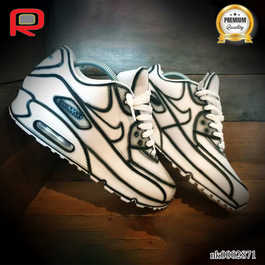 AM 90 White Cartoon Custom Shoes Sneakers - nk0002871 image 2