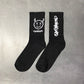 Men Socks Cotton Cartoon Pattern - devil black image