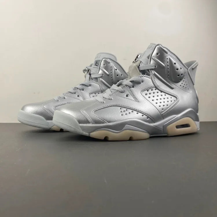PSG x AJ 6 Metallic Silver Shoes Sneakers - nk0004782 image 12