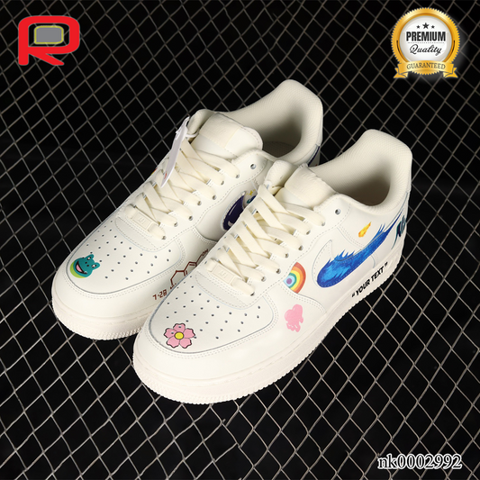 AF 1 Low Nice Beige Pink Blue Custom Shoes Sneakers - nk0002992 image 2