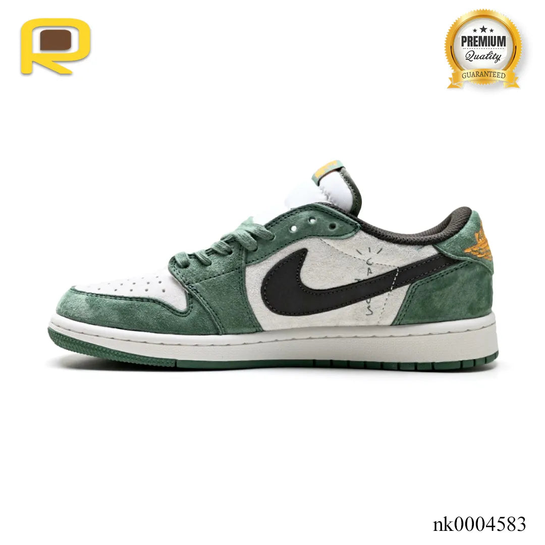 Travis Scott x AJ 1 Low OG SP Green Velvet Shoes Sneakers – nk0004583 image 1