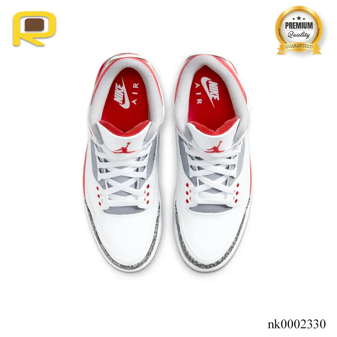 AJ 3 Retro Fire Red Shoes Sneakers - nk0002330 image 3
