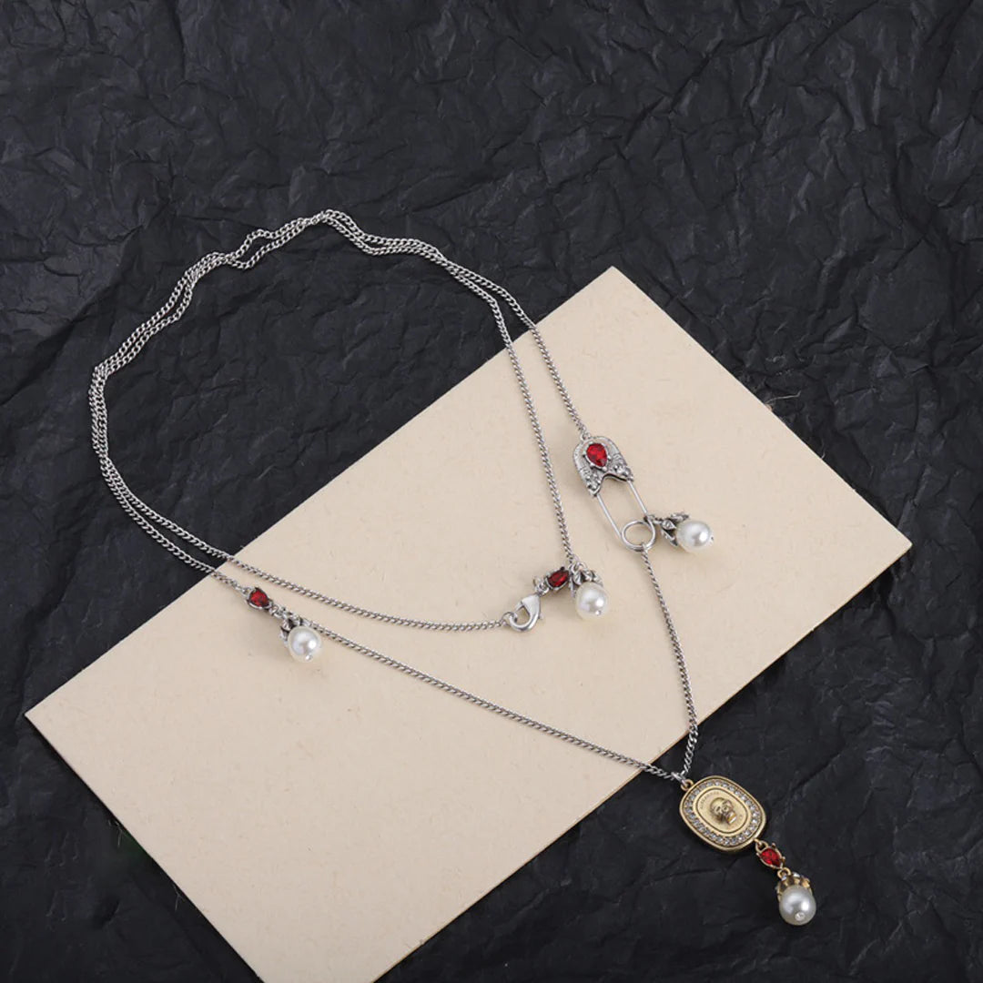 McQueen Skull Pendant Necklace - MC0010 image 1