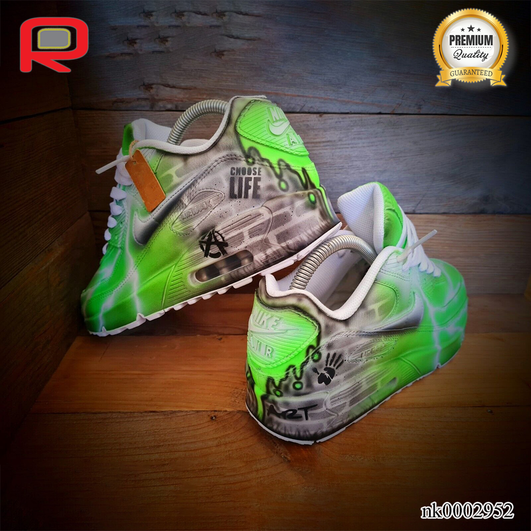 AM 90 Green Brick Art Custom Shoes Sneakers - nk0002952 image 4