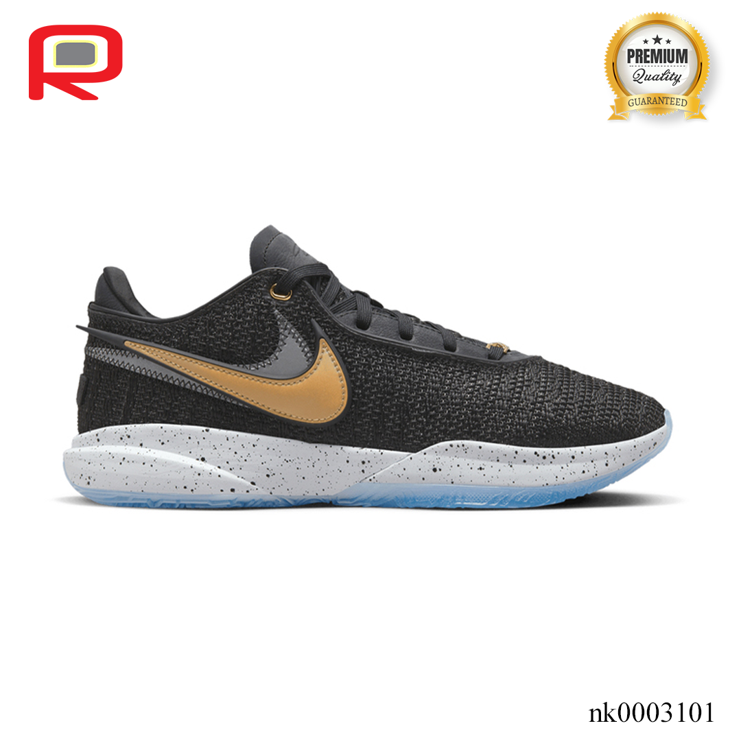 LeBron 20 Black Metallic Gold Shoes Sneakers - nk0003101 image 0