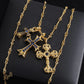 CH Cross Pendant Necklace - CH0046 - blue image