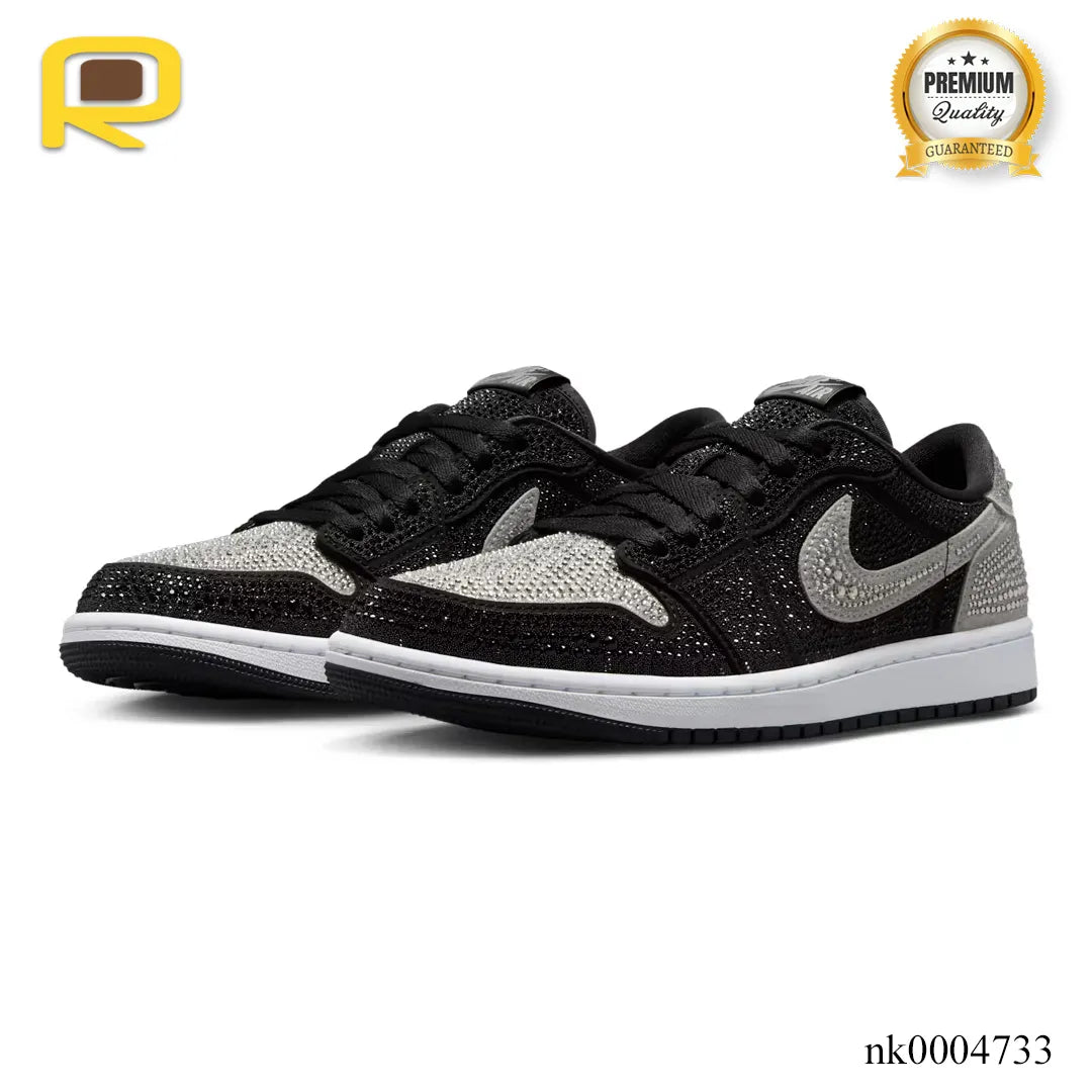 Swarovski x AJ 1 Low OG Stealth/Crystal Shoes Sneakers – nk0004733 image 2