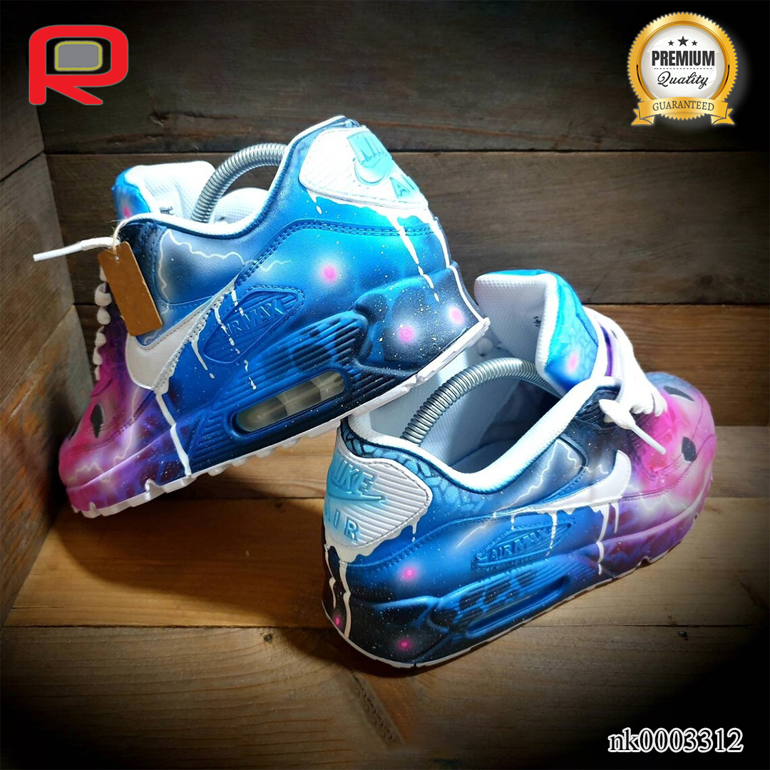 AM 90 Solar Drip Custom Shoes Sneakers - nk0003312 image 3