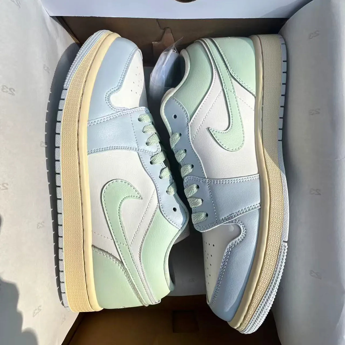 AJ 1 Low Sail/Aura Shoes Sneakers – nk0004842 image 13