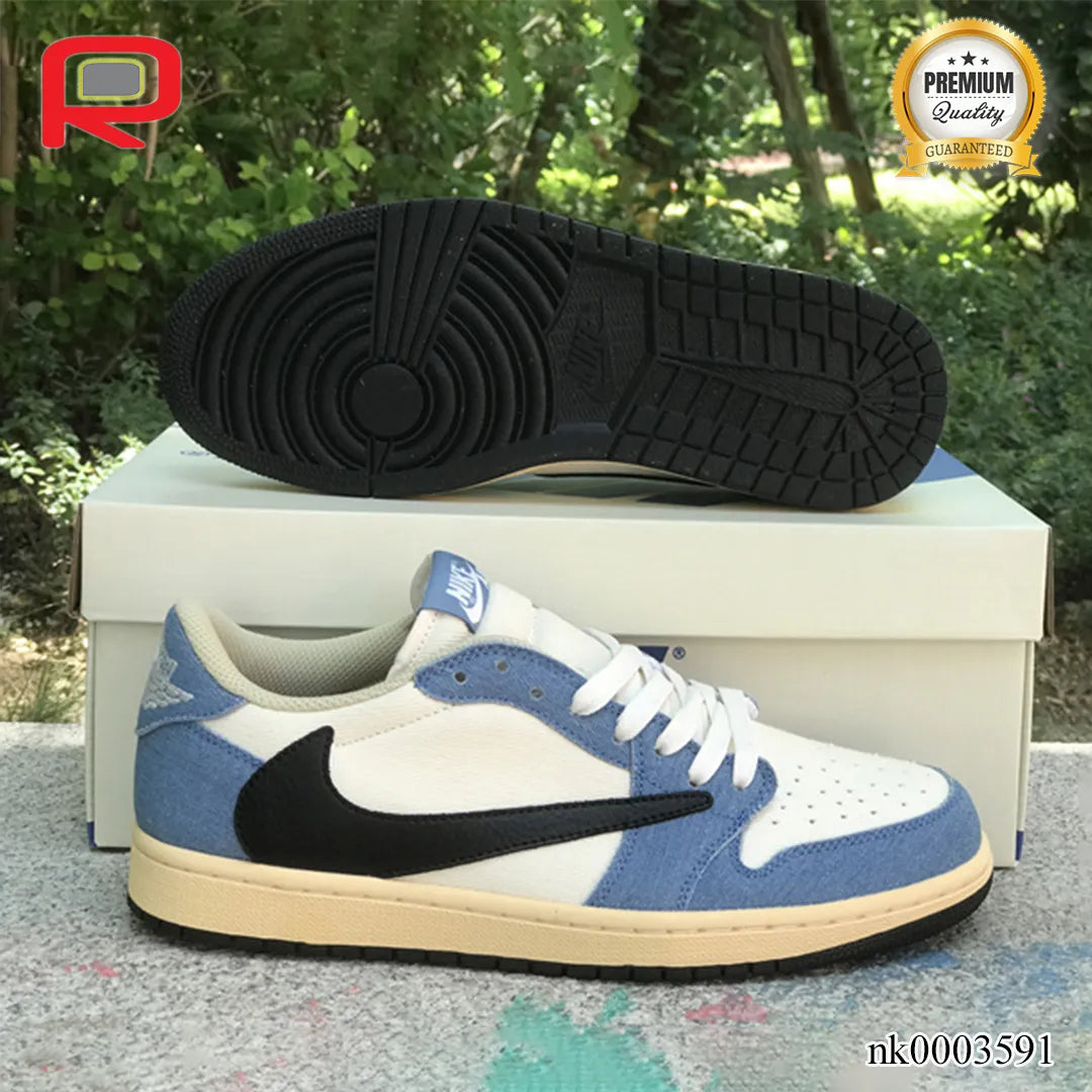 AJ 1 Low OG Black/Blue Shoes Sneakers - nk0003591 image 4