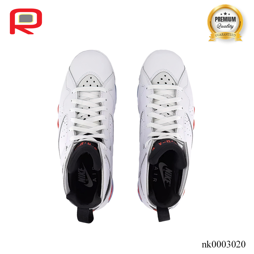 AJ 7 "White/Infrared" Shoes Sneakers - nk0003020 image 3