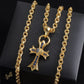 CH Cross Pendant Necklace - CH0047 - blue image