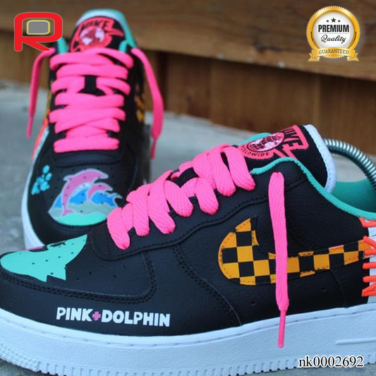 AF 1 Pink Dolphin Wide Custom Shoes Sneakers - nk0002692 image 2