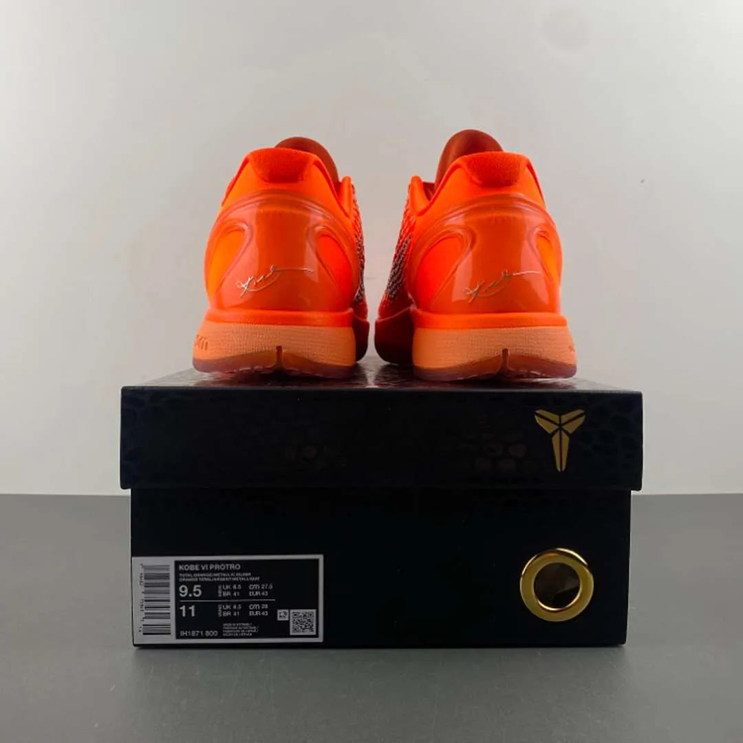 Kobe 6 Protro Total Orange Shoes Sneakers - nk0004423 image 7