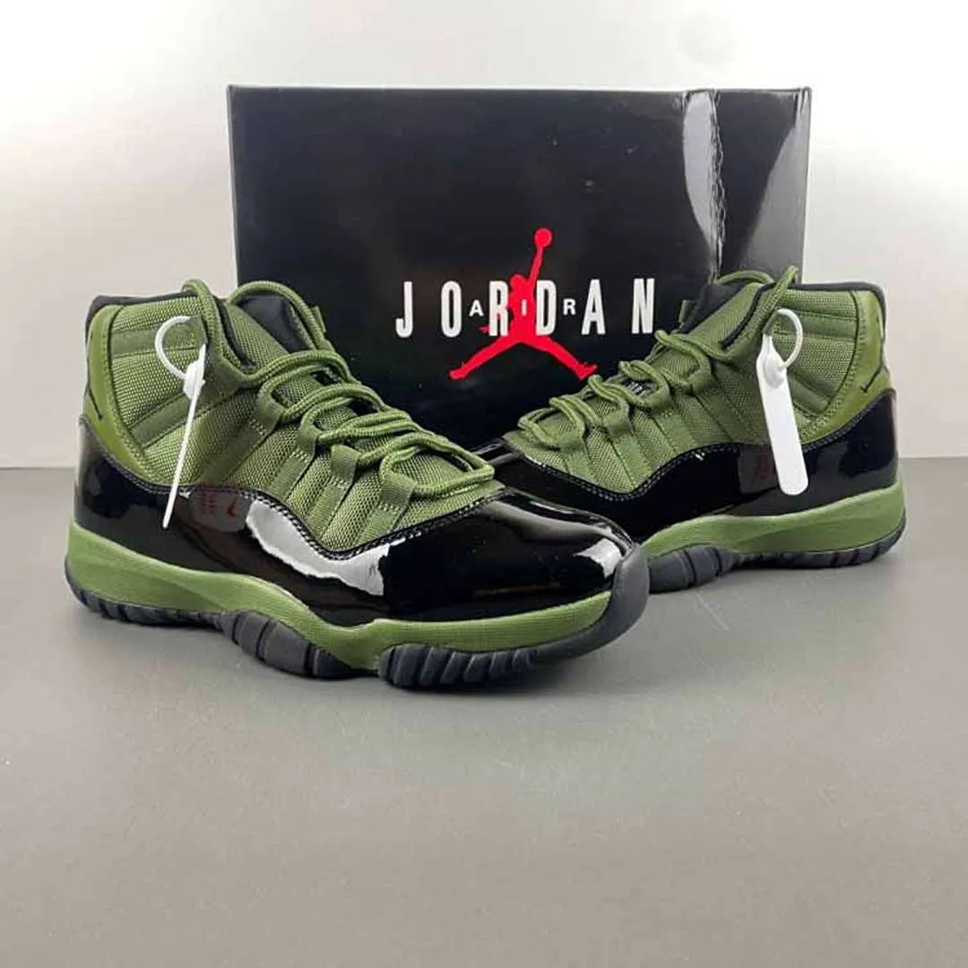 AJ 11 Retro Olive and Black Shoes Sneakers - nk0004177 image 10