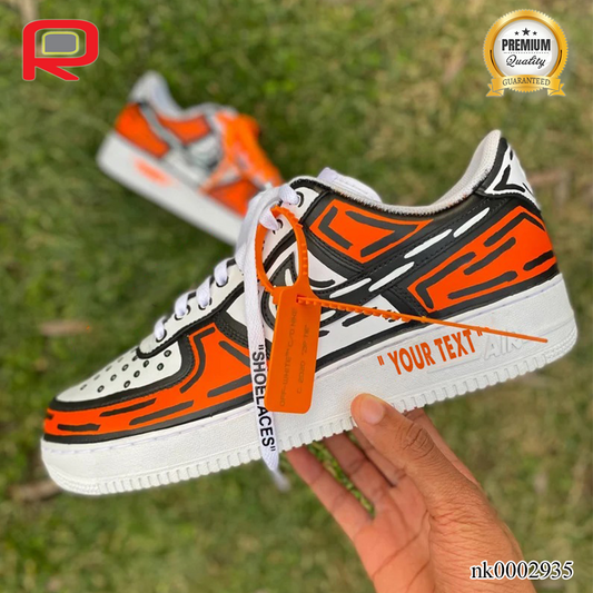 AF 1 Orange Cartoon ow Custom Shoes Sneakers - nk0002935 image 2