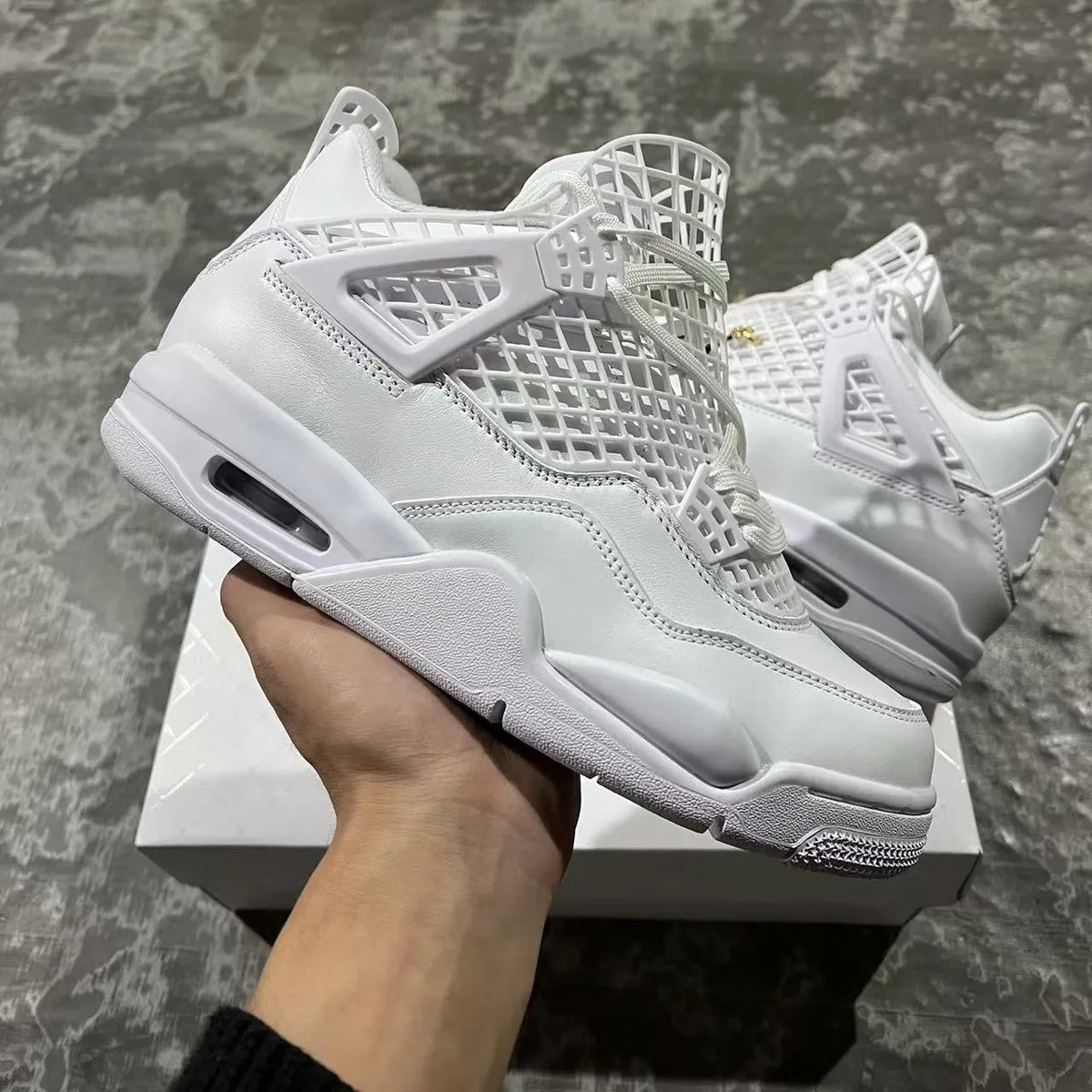 AJ 4 NET White Shoes Sneakers - nk0003908 image 6