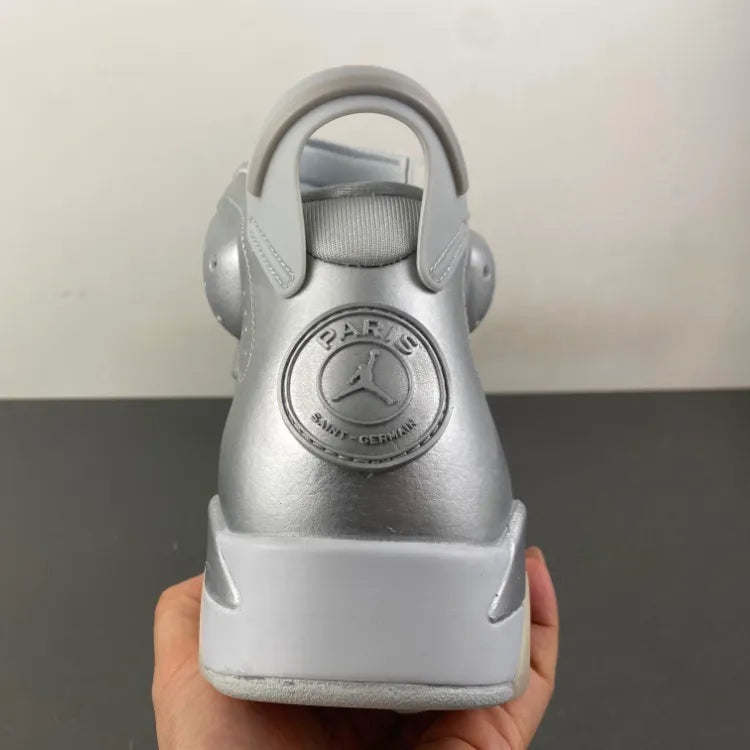 PSG x AJ 6 Metallic Silver Shoes Sneakers - nk0004782 image 13