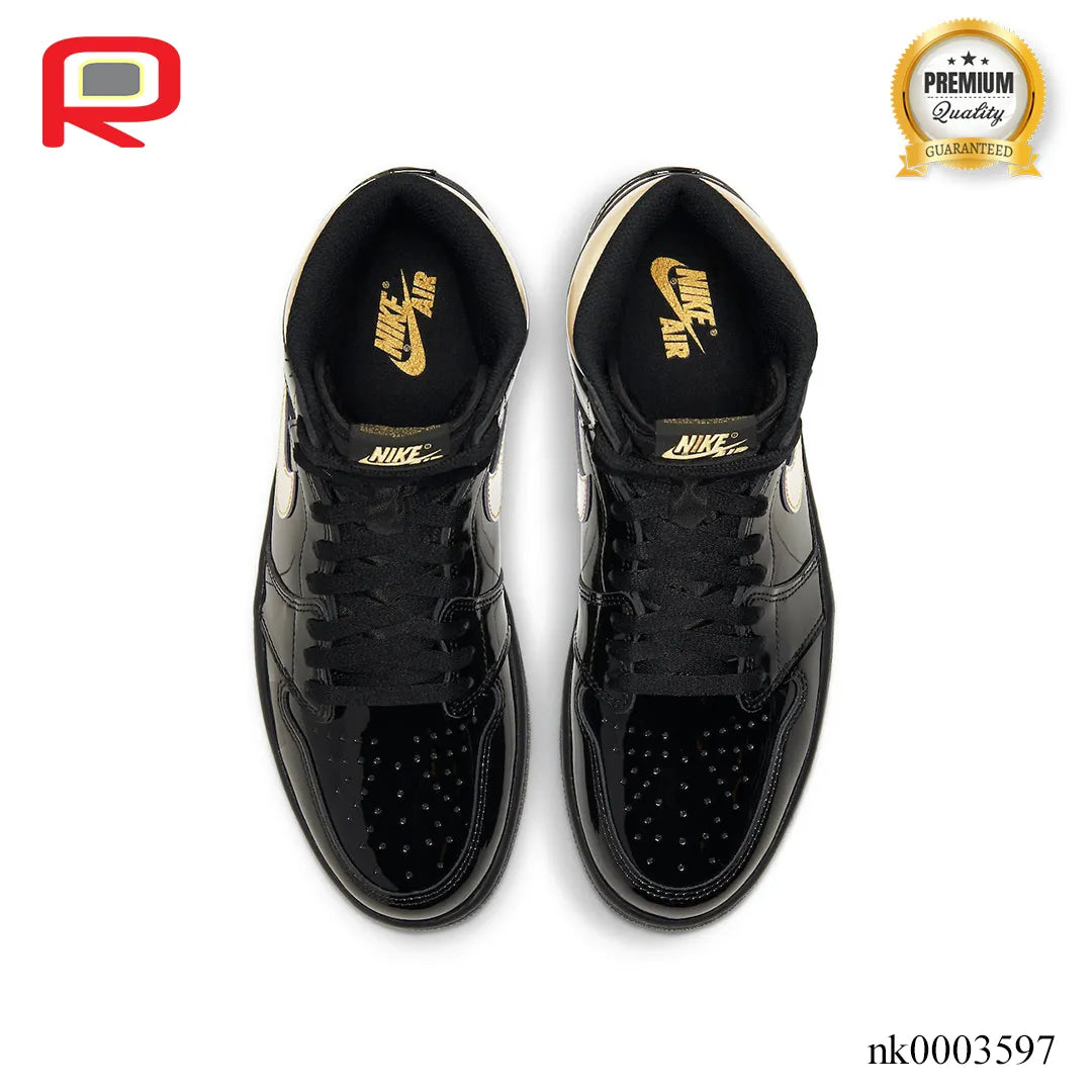 AJ 1 Retro HighBlack Metallic Gold 2020 Shoes Sneakers - nk0003597 image 3