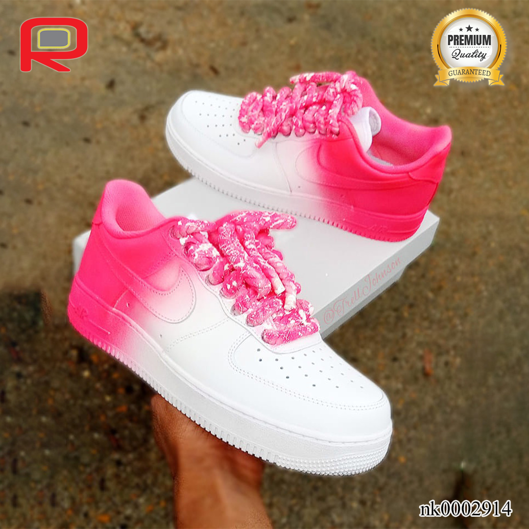 AF 1 Pink Custom Shoes Sneakers - nk0002914 image 0