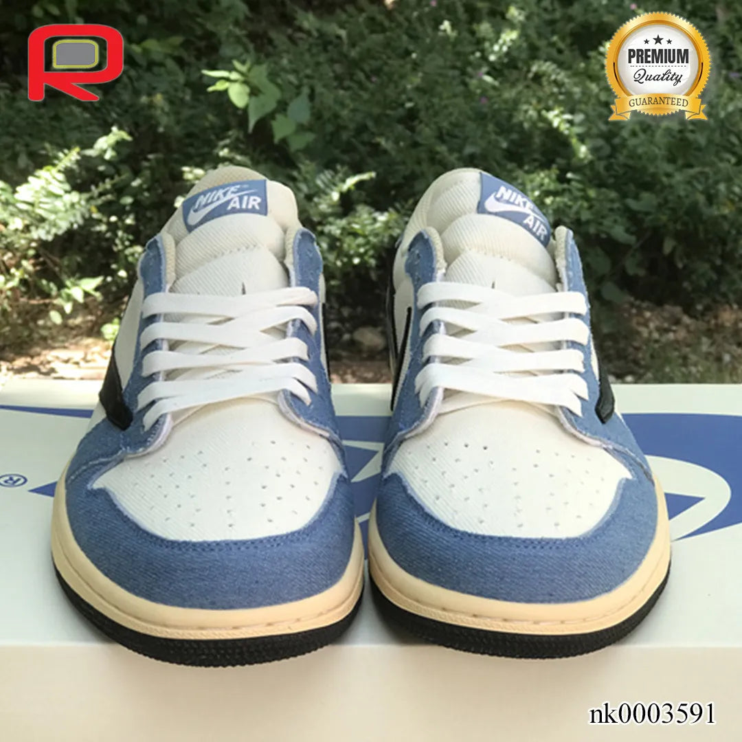 AJ 1 Low OG Black/Blue Shoes Sneakers - nk0003591 image 5