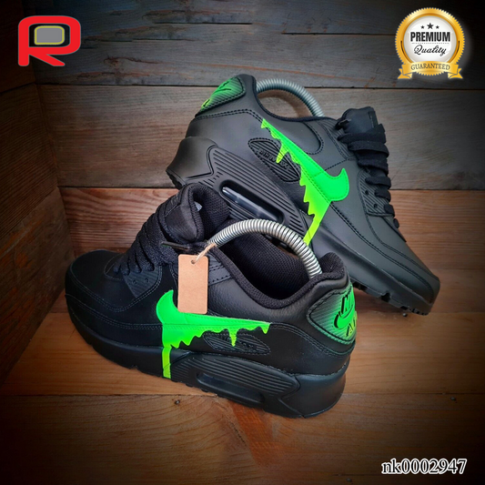 AM 90 Neon Green-Yellow Drip Custom Shoes Sneakers - nk0002947 image 2