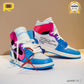OW x AJ 1 High Miami Vice Custom Shoes Sneakers – nk0003412 image