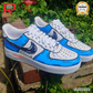 AF 1 Blue Cartoon ow Custom Shoes Sneakers - nk0002932 image 1