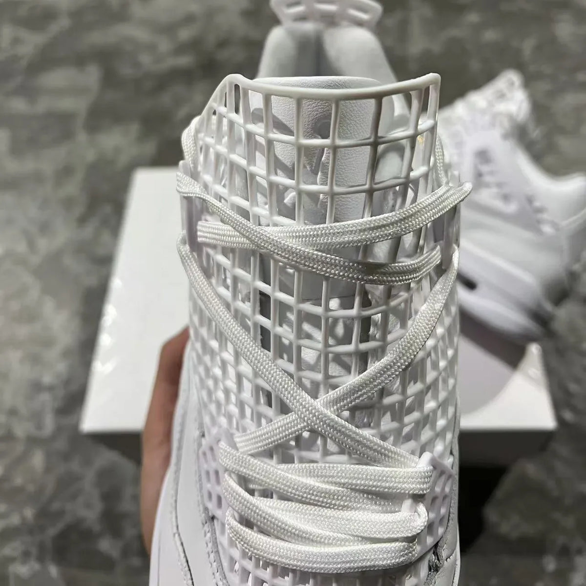 AJ 4 NET White Shoes Sneakers - nk0003908 image 10