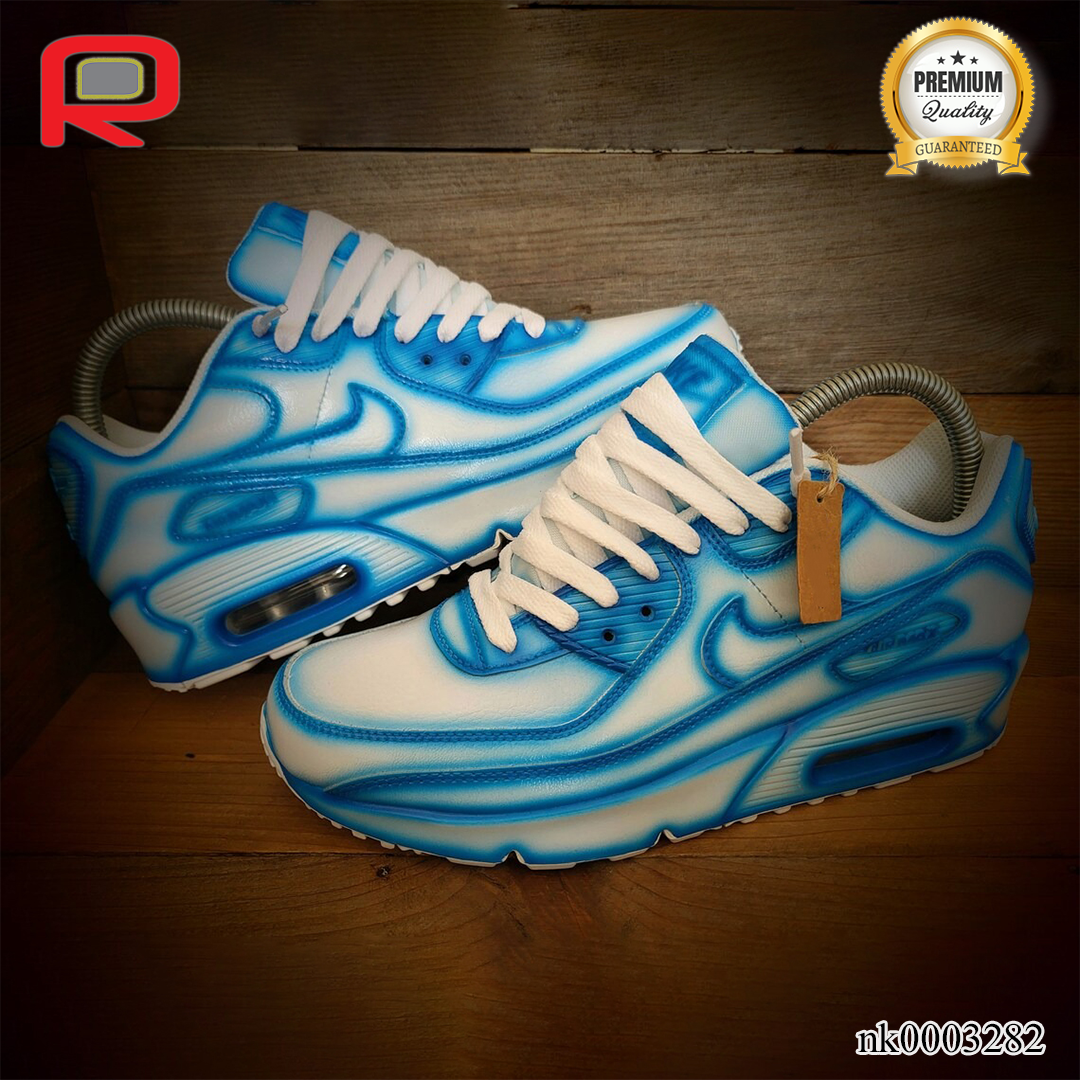 AM 90 Blue Cartoon Custom Shoes Sneakers - nk0003282 image 2