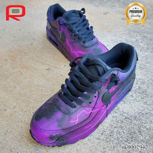 AM 90 Purple Sky Custom Shoes Sneakers - nk0002942 image 0